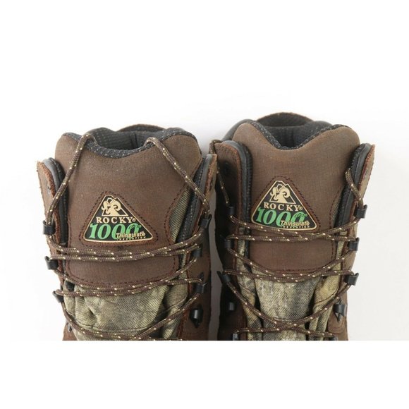 Vintage Rocky Waterproof Camouflage Leather 1000 Gram Insulated Boots